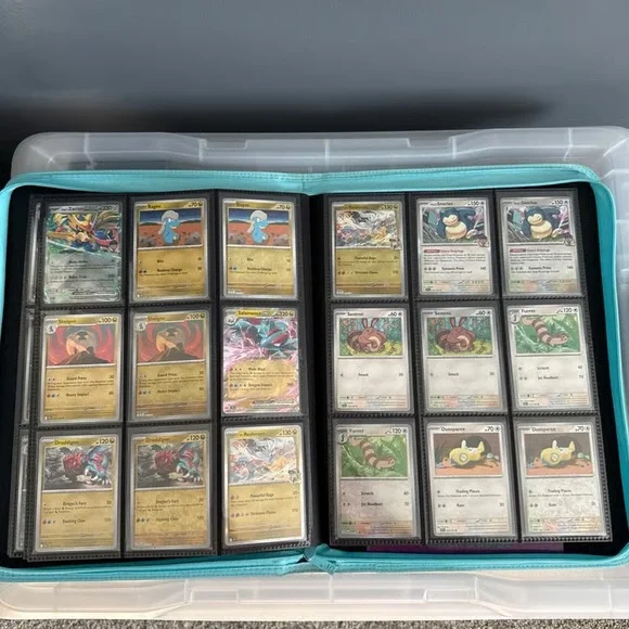 1300 card binder Trading Card Binder 9-Pocket  Holds 324 Cards Purple